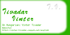 tivadar vinter business card